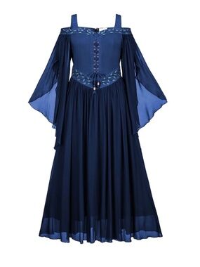 Acacia Maxi Holy Clothing Dress, Navy, Size XL/1X